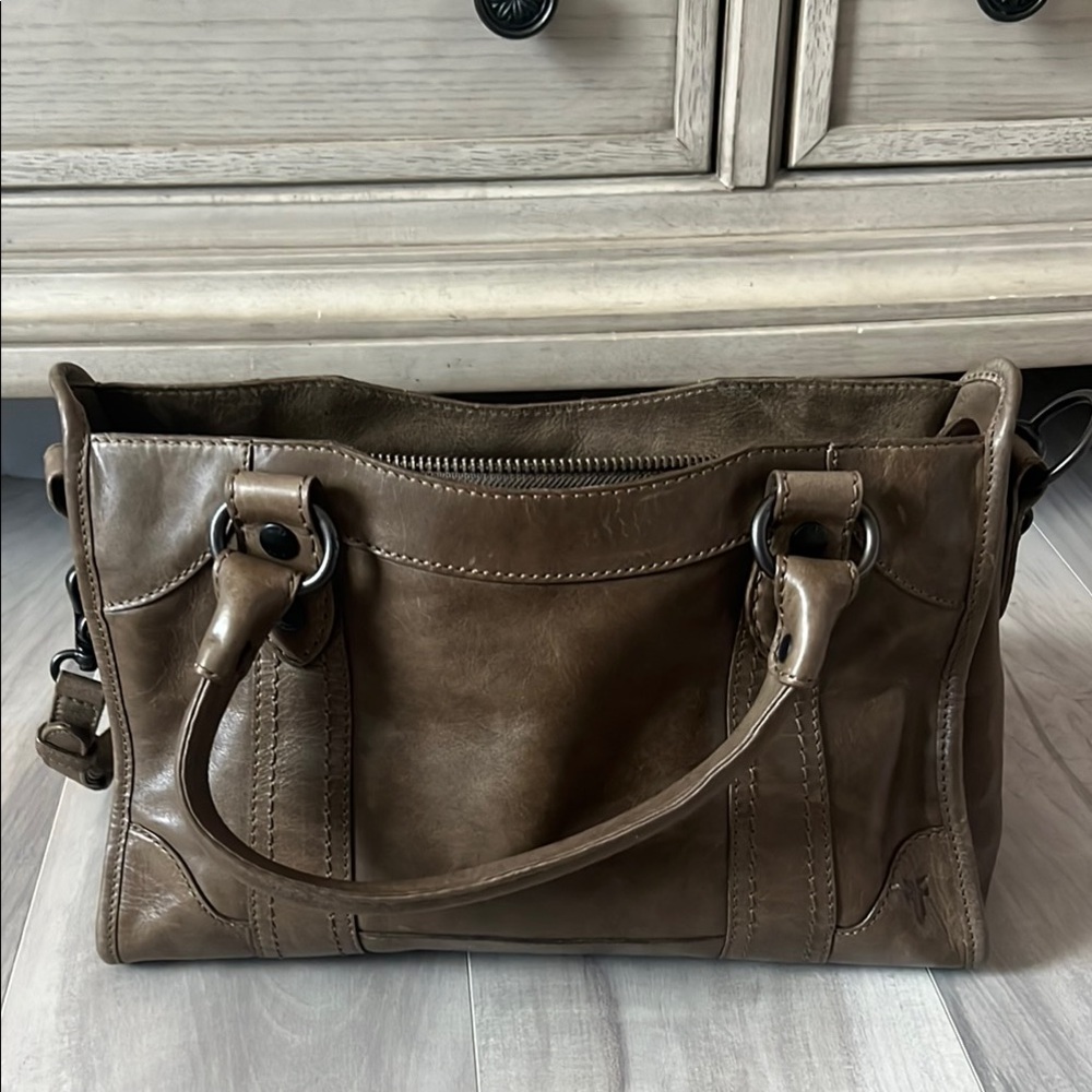 Brand new Frye Tote with Structured Sides and Top Handles with duster bag.